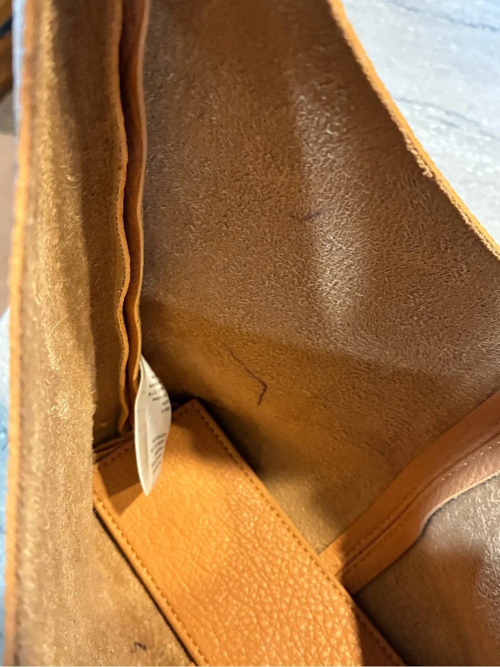 Anthropologie Tan Leather Mini Hobo Bag - Soft Pebbled Finish with Gold Buckle